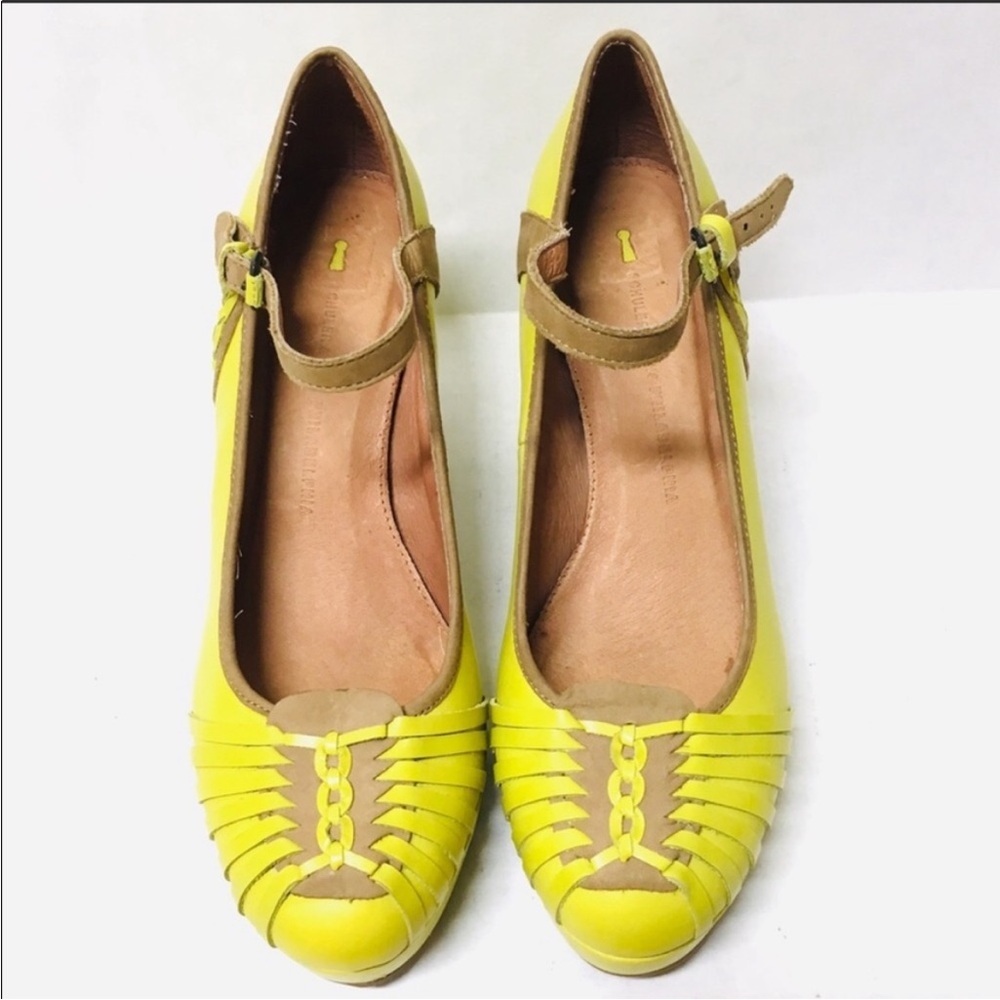 ANTHROPOLOGIE Chic - Yellow and Tan Women's Shoes - Picture 1 of 4